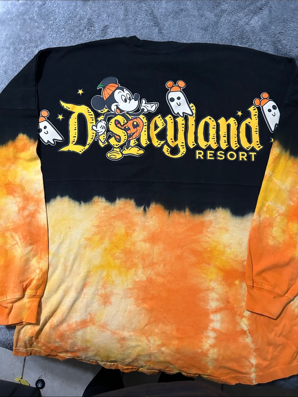 Disneyland Resort Women's Tie-Dye Halloween Sweatshirt - Black & Orange